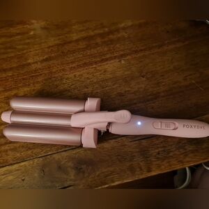 FoxyBae pink Triple Waver Curling Iron